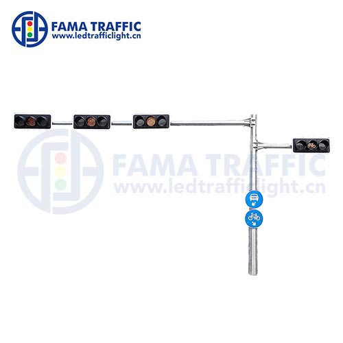 Poste de iluminación octogonal en forma de T de 7 m