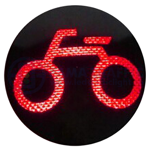 Módulo de semáforo para bicicletas de alto flujo rojo