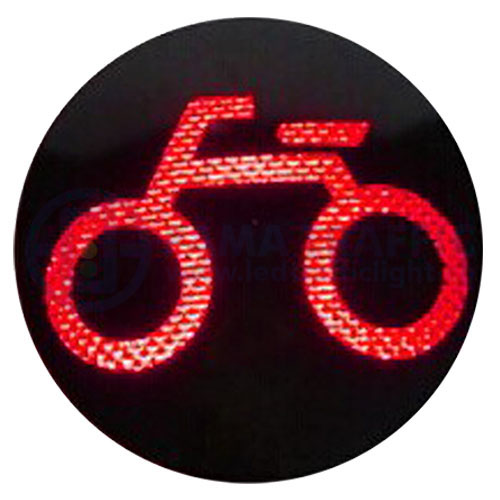 Módulo de semáforo para bicicletas de alto flujo rojo