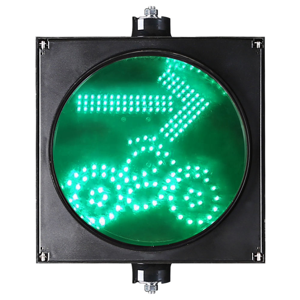 Semáforo LED con motor verde y flecha verde de una unidad
