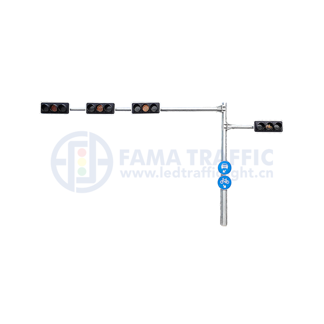 Poste de iluminación octogonal en forma de T de 7 m