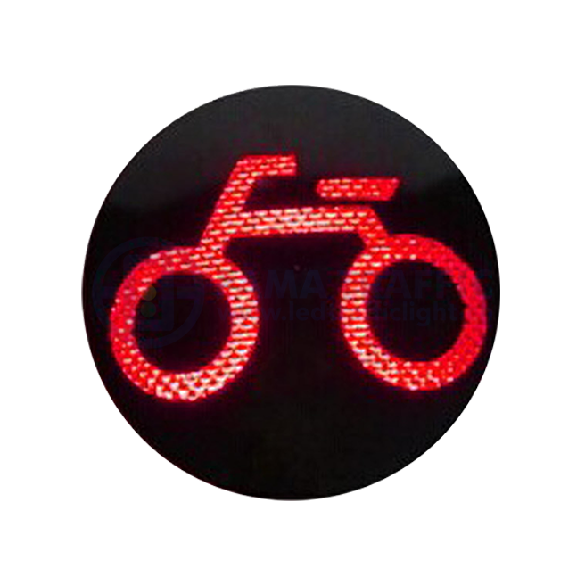 Módulo de semáforo para bicicletas de alto flujo rojo