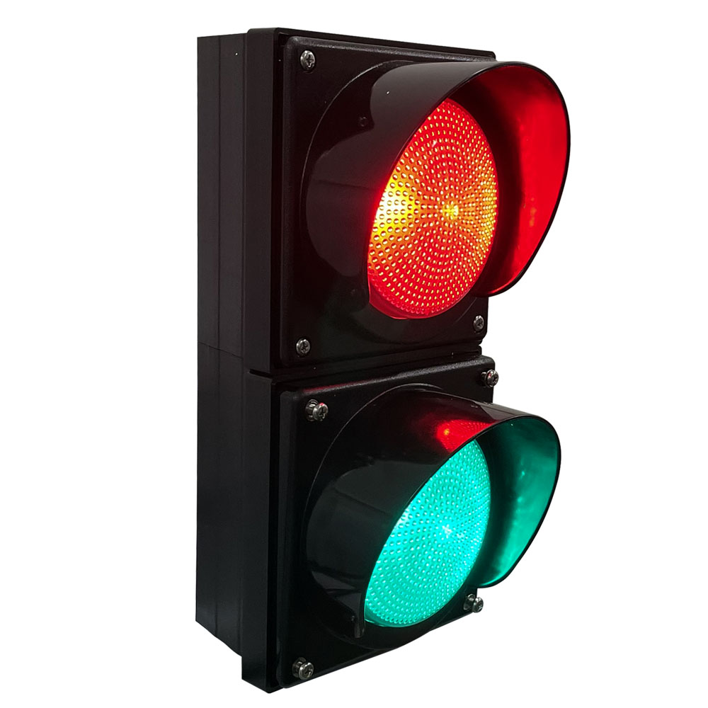 Semáforo de bola completa rojo/verde de alto flujo (dos unidades)