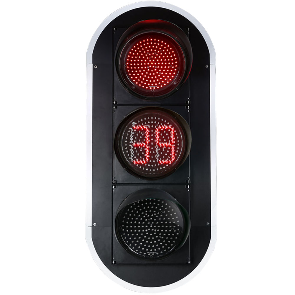 Semáforo de bola completa de bajo consumo rojo/amarillo/verde con temporizador de cuenta regresiva