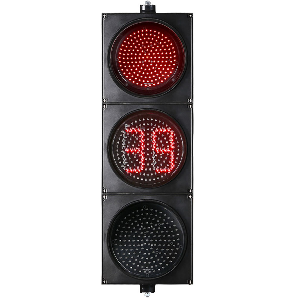 Semáforo de bola completa de bajo consumo rojo/amarillo/verde con temporizador de cuenta regresiva