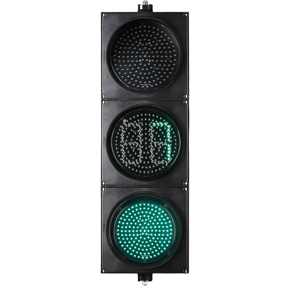 Semáforo de bola completa de bajo consumo rojo/amarillo/verde con temporizador de cuenta regresiva