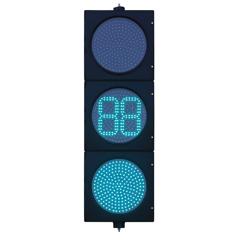 Semáforo de bola completa de bajo consumo rojo/amarillo/verde con temporizador de cuenta regresiva