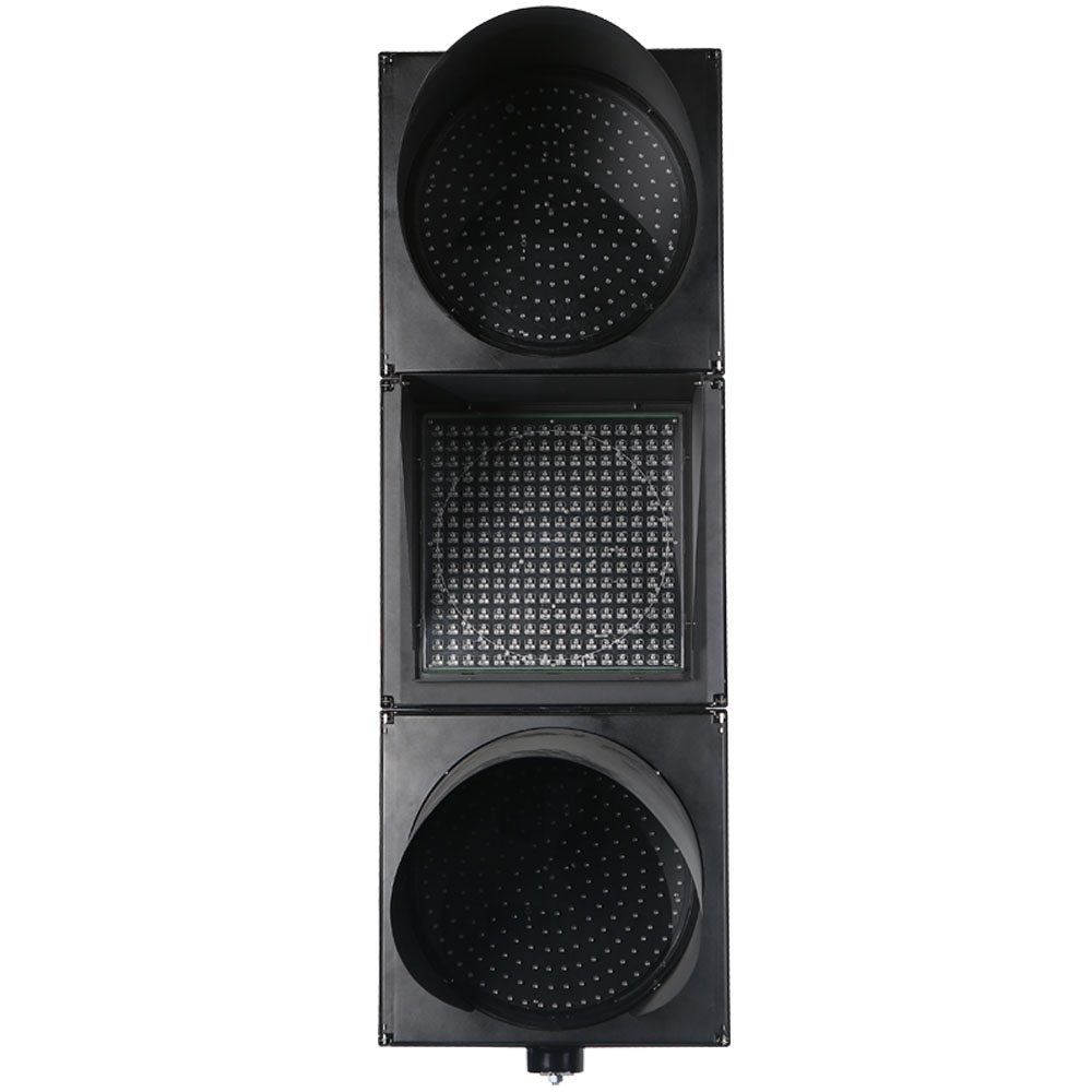 Semáforo de bola completa de bajo consumo con luz roja, amarilla y verde y cuenta regresiva de matriz de puntos