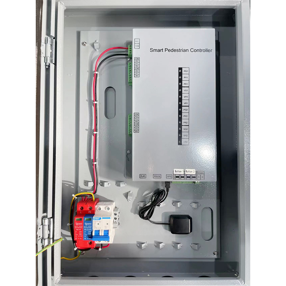 Controlador de tráfico de cruce de peatones