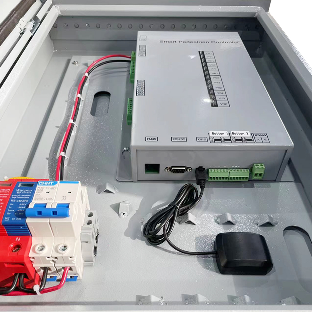 Controlador de tráfico de cruce de peatones