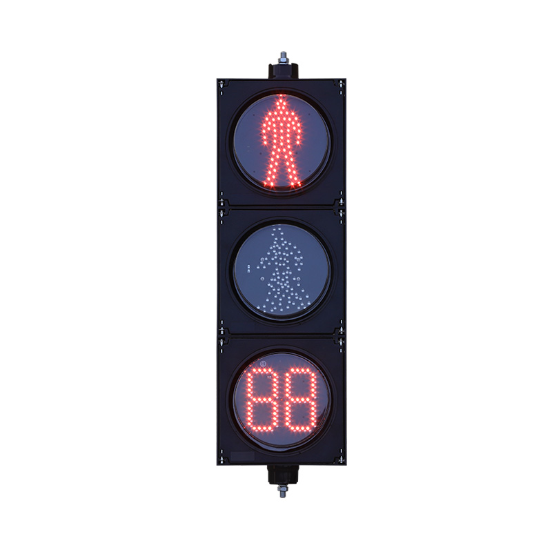 Semáforo peatonal de bajo consumo con temporizador de cuenta regresiva