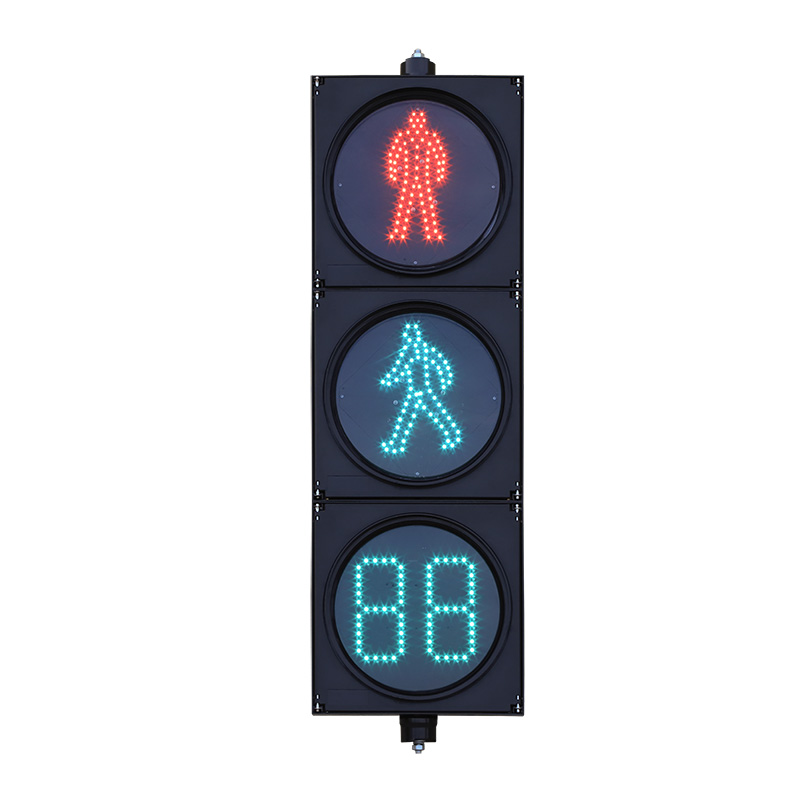 Semáforo peatonal de bajo consumo con temporizador de cuenta regresiva