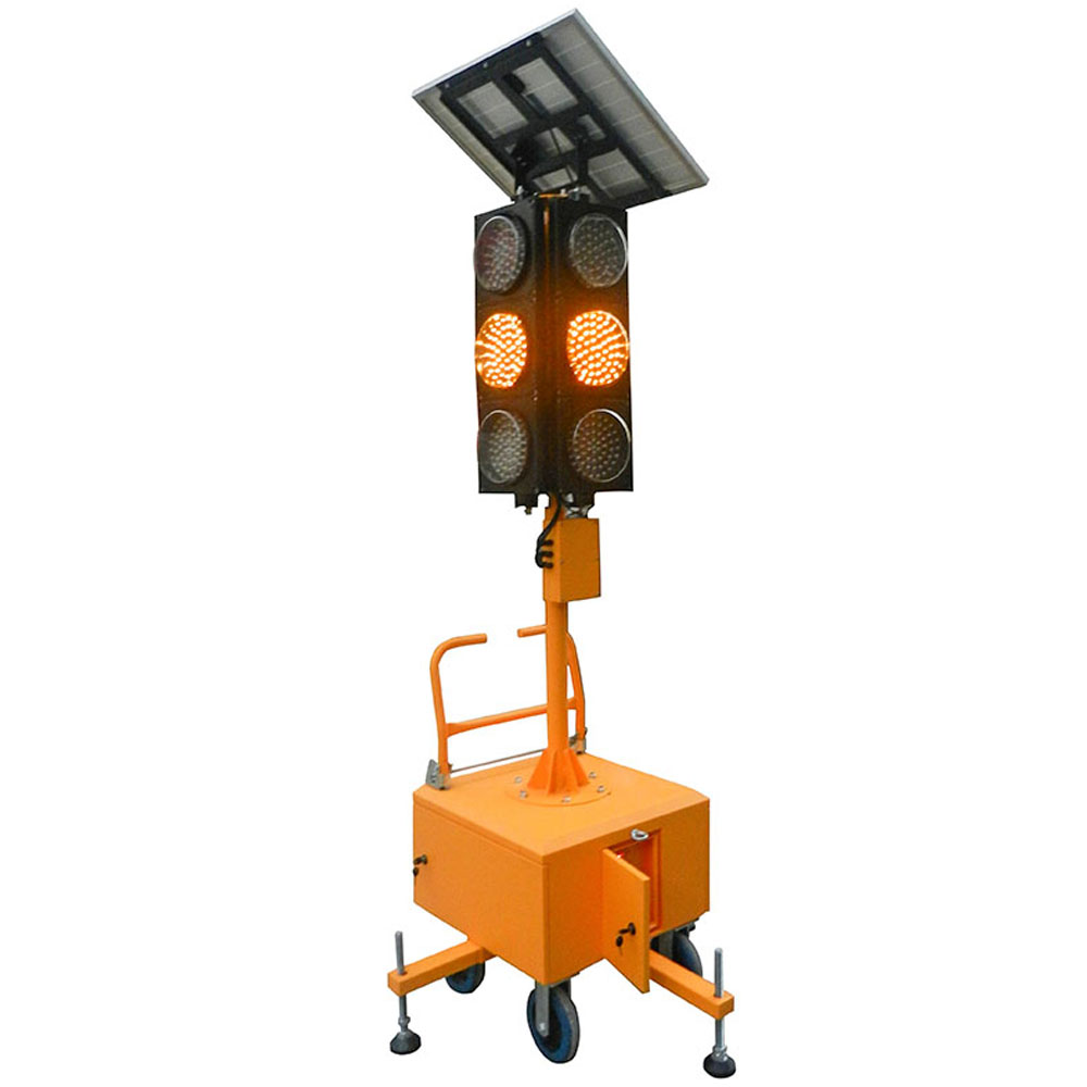 Semáforo móvil integrado con energía solar