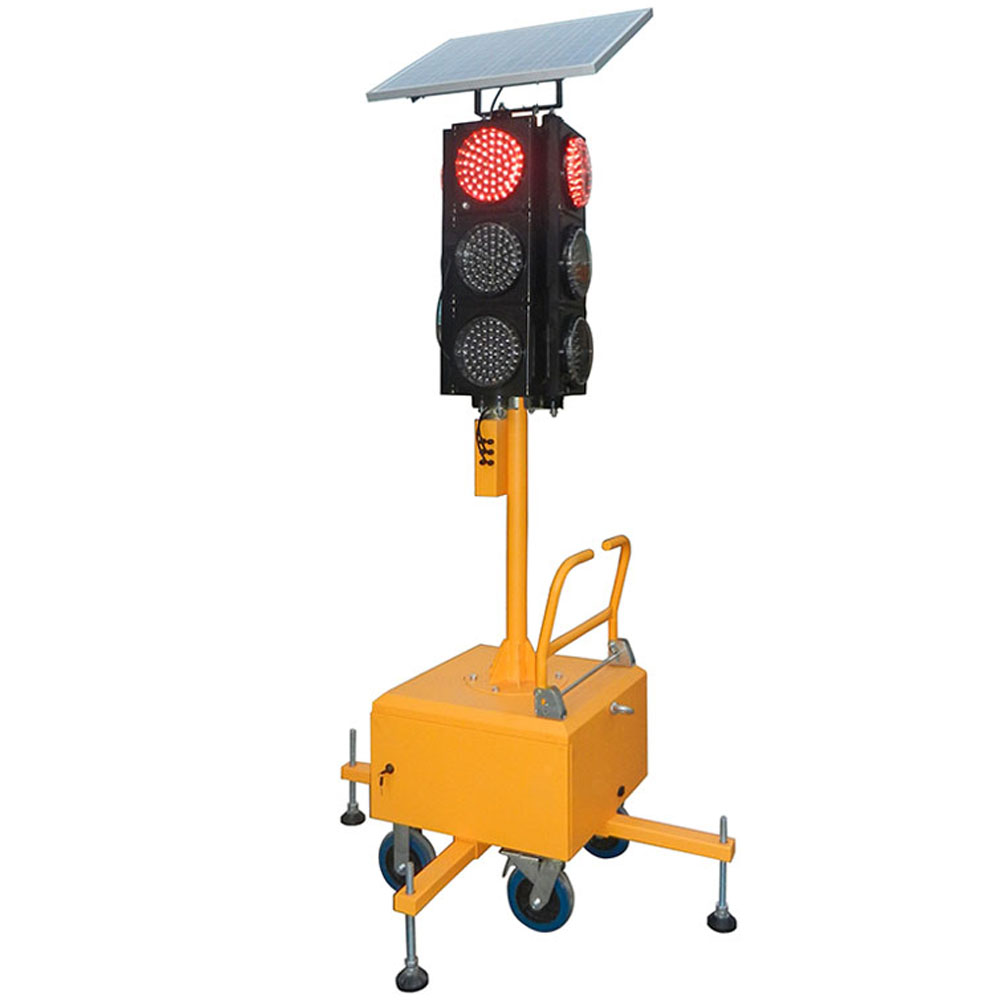 Semáforo móvil integrado con energía solar