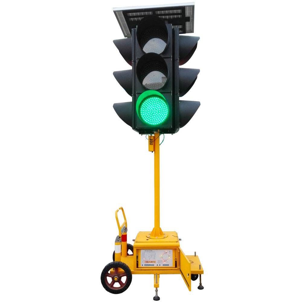 Semáforo móvil integrado con energía solar