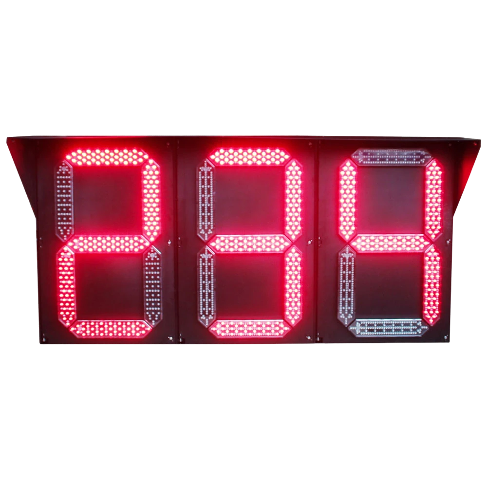 Semáforo de cuenta regresiva tipo segmento (tipo caja)