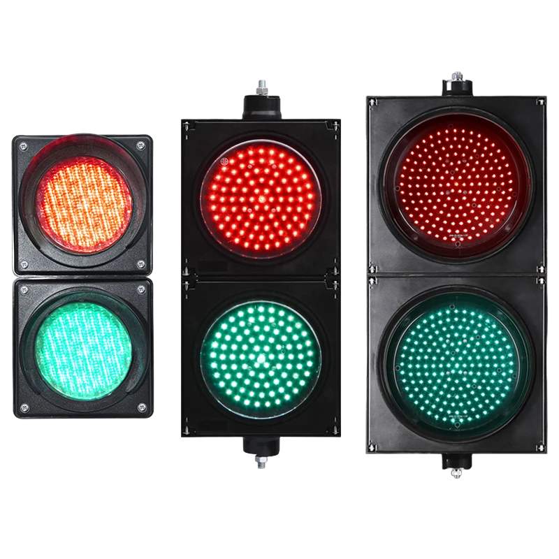 Semáforo de bola completa rojo/verde de bajo consumo (dos unidades)