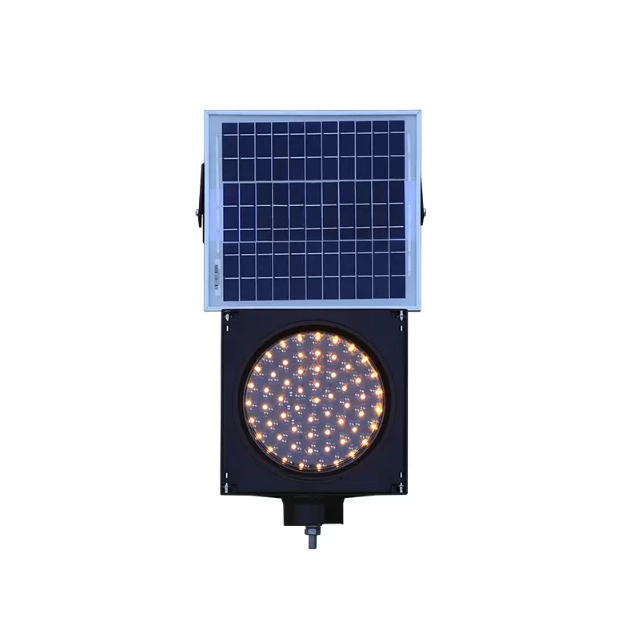 Luz intermitente amarilla alimentada por energía solar Luz intermitente amarilla alimentada por energía solar