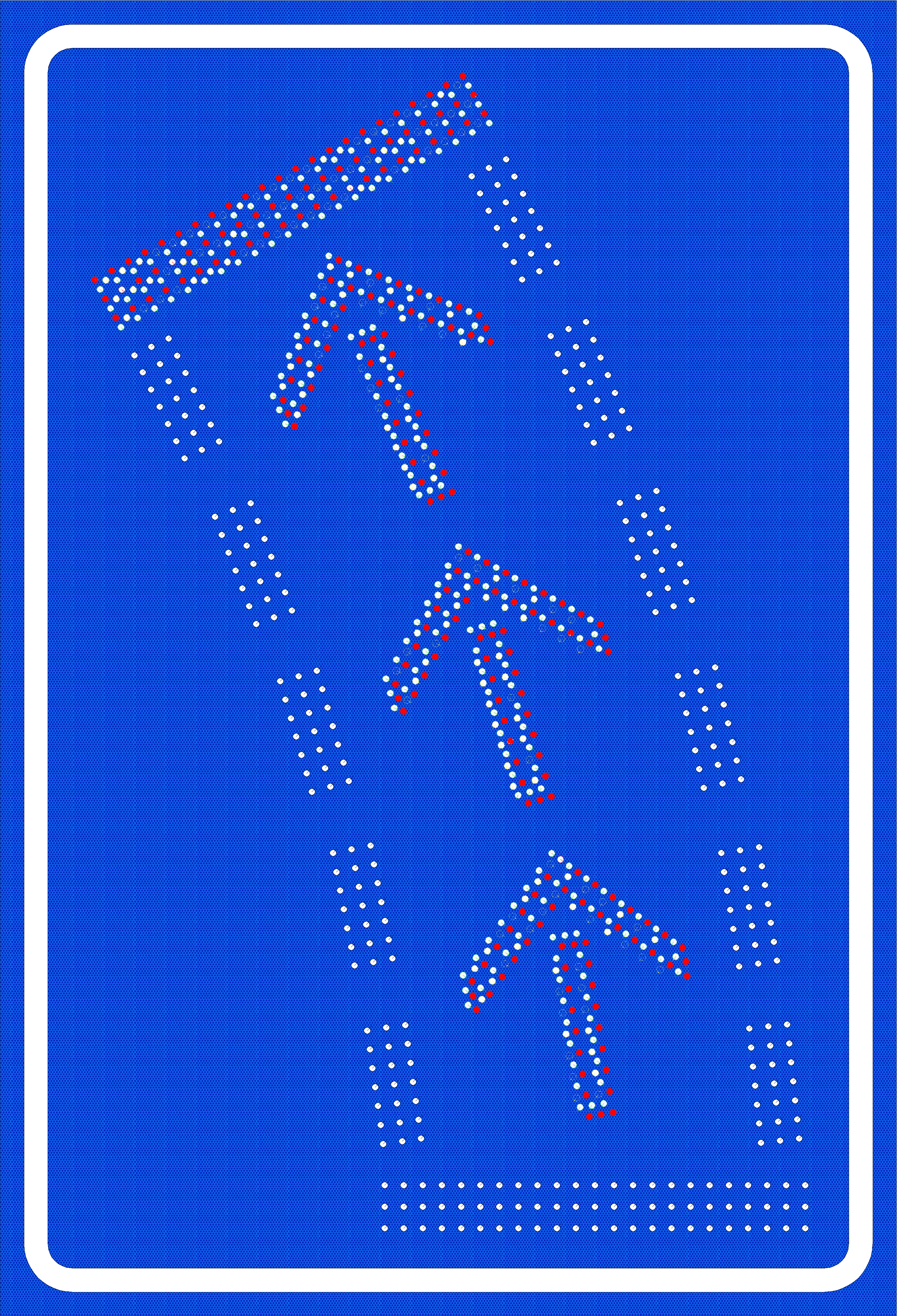 Se&ntilde;al de giro a la izquierda o se&ntilde;al de seguir recto