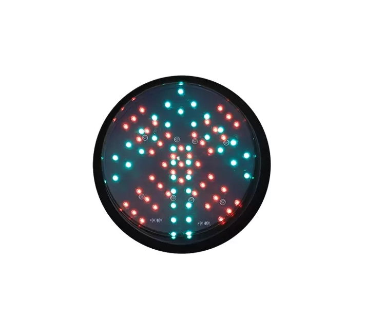 Semáforo con cruz roja y flecha verde Semáforo con cruz roja y flecha verde